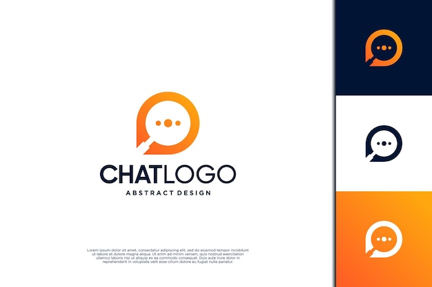 Conception du logo du chat de recherche simple