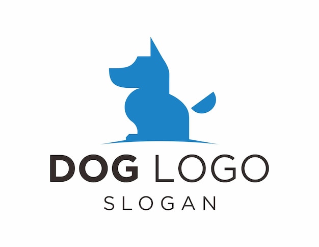 Vecteur la conception du logo du chien créée à l'aide de l'application corel draw 2018 sur un fond blanc