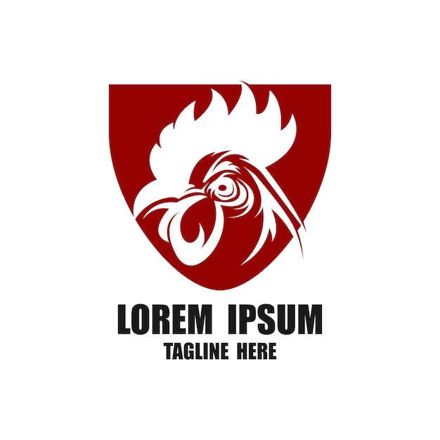 La conception du logo du coq est simple.