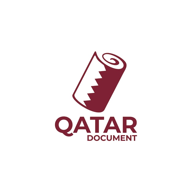 Conception Du Logo Du Gardien De Documents Du Qatar