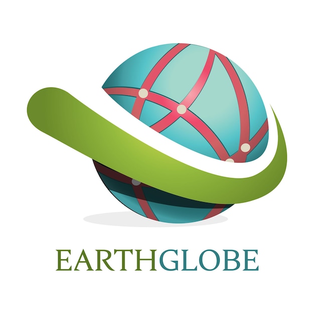 Vecteur la conception du logo du globe terrestre abstrait vectoriel le modèle du logo de globe abstrait la conception de la technologie du logo