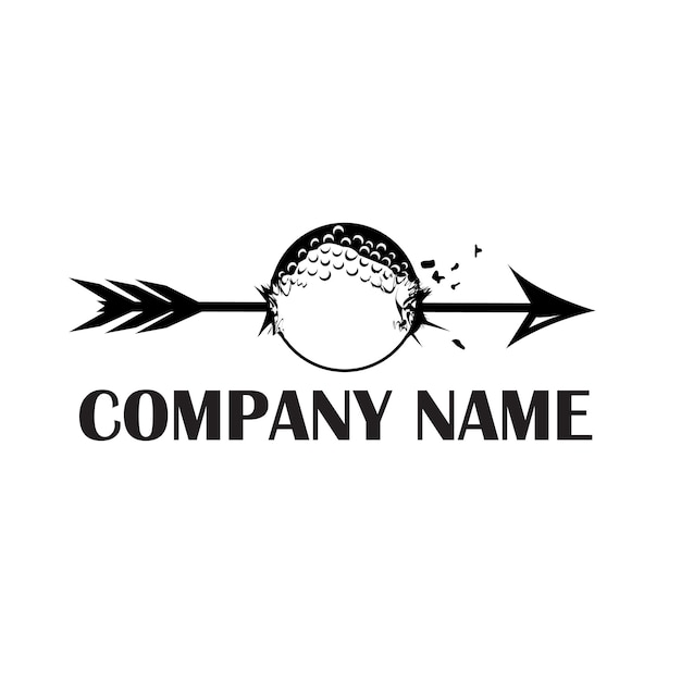 Vecteur conception du logo du golf avec un fichier vectoriel