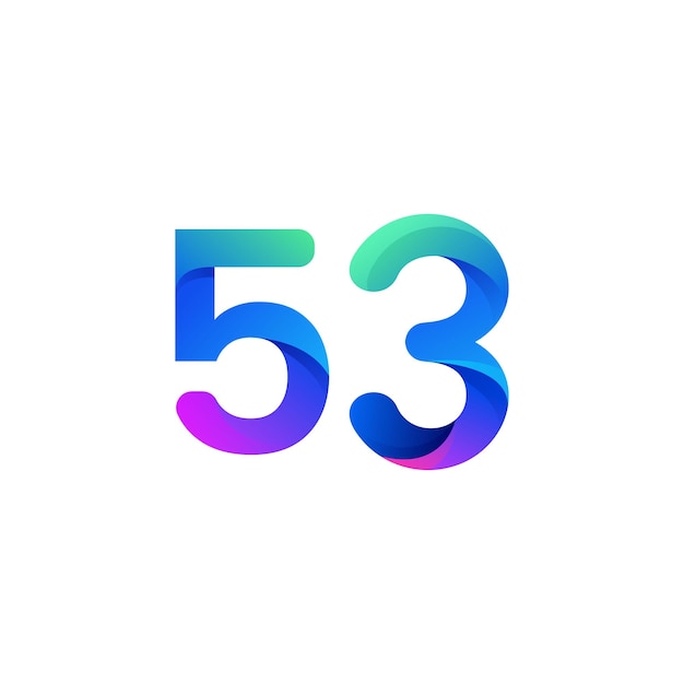 conception du logo du nombre de gradient vectoriel