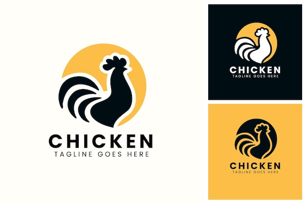 Vecteur conception du logo du poulet