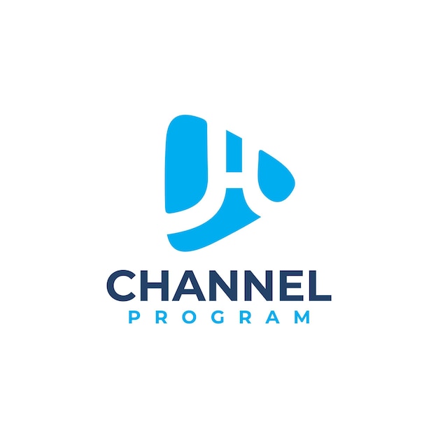Vecteur conception du logo du programme du canal de lettres h