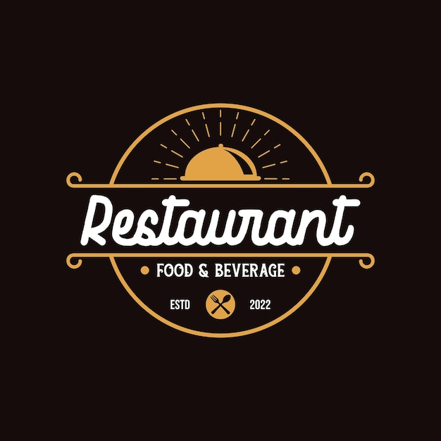 Vecteur conception du logo du restaurant