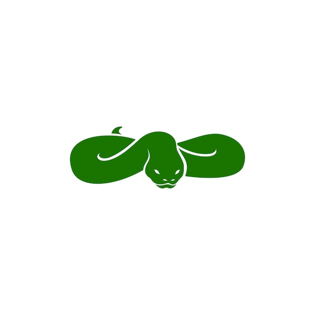 Vecteur conception du logo du serpent vert