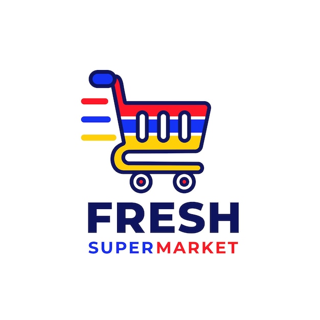 Vecteur conception du logo du supermarché