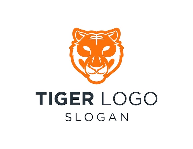 Vecteur la conception du logo du tigre créée à l'aide de l'application corel draw 2018 avec un fond blanc