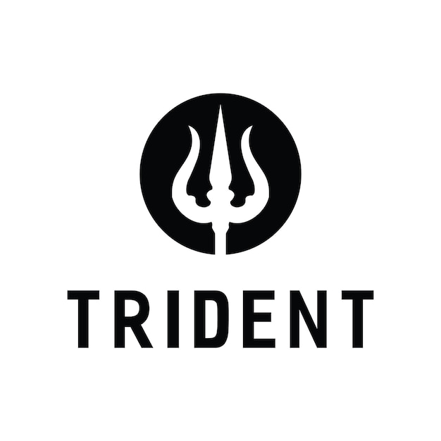 Vecteur conception du logo du trident