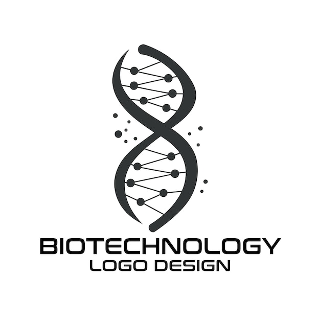 Vecteur conception du logo du vecteur de la biotechnologie