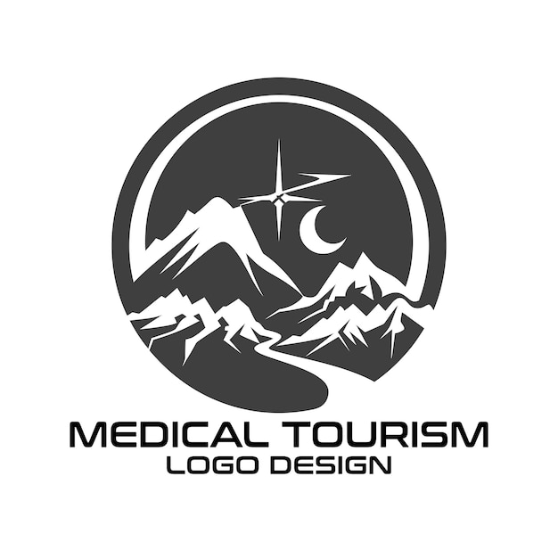 Vecteur conception du logo du vecteur du tourisme médical