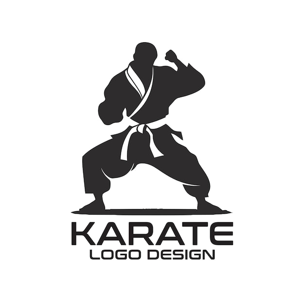 Vecteur conception du logo du vecteur de karaté