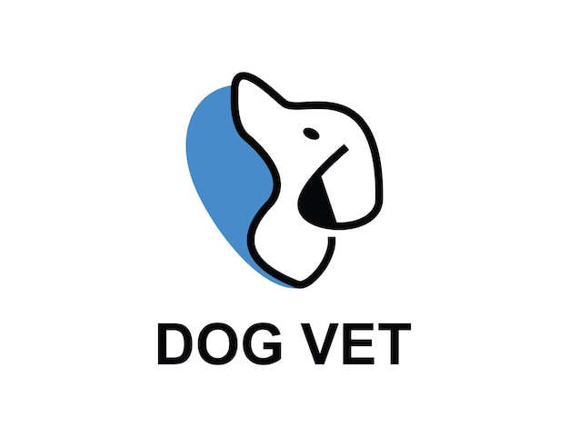 Vecteur conception du logo du vétérinaire pour chiens