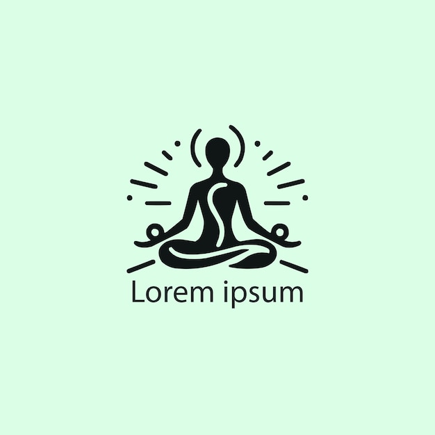 Vecteur une conception du logo du yoga