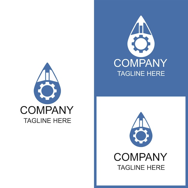 Vecteur la conception du logo de l'eau, de l'équipement et de la nature peut être utilisée pour l'image de marque et les affaires