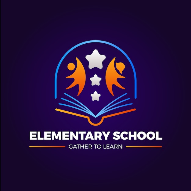 Conception du logo de l'école primaire en gradient