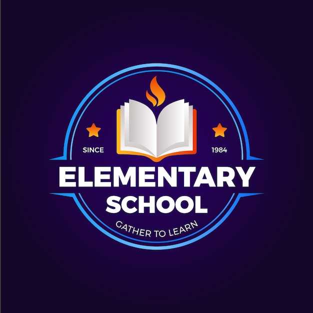 Conception du logo de l'école primaire en gradient