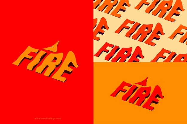 Conception Du Logo à Effet De Feu 3d