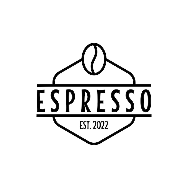 Vecteur conception du logo de l'emblème du café