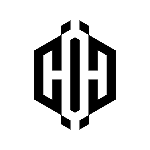 Conception du logo de l'entreprise à la lettre h hexagonal