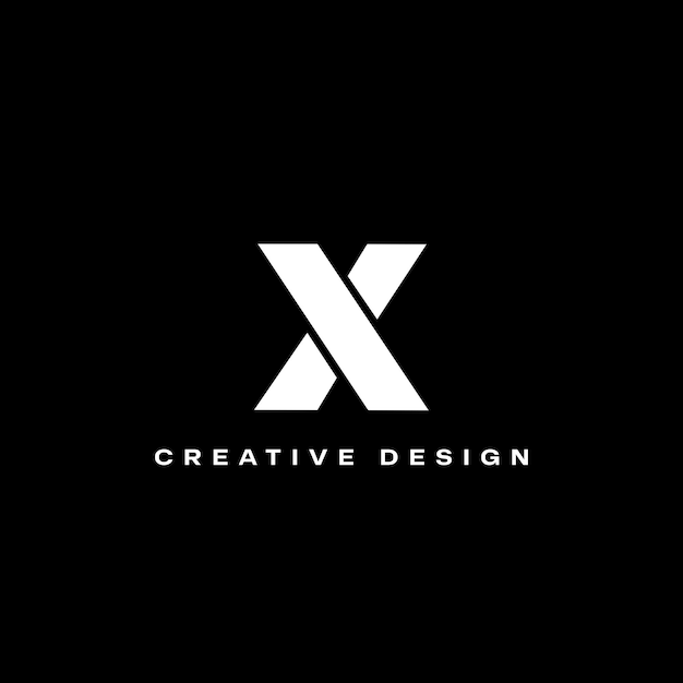 Conception du logo Flat Minimal X
