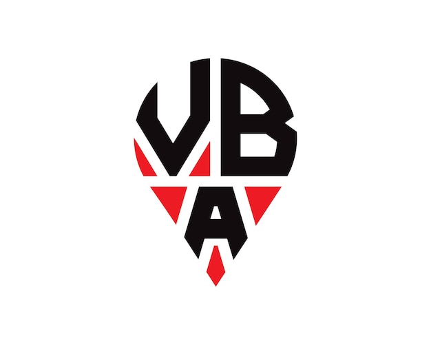 Conception du logo de la forme de la lettre VBA