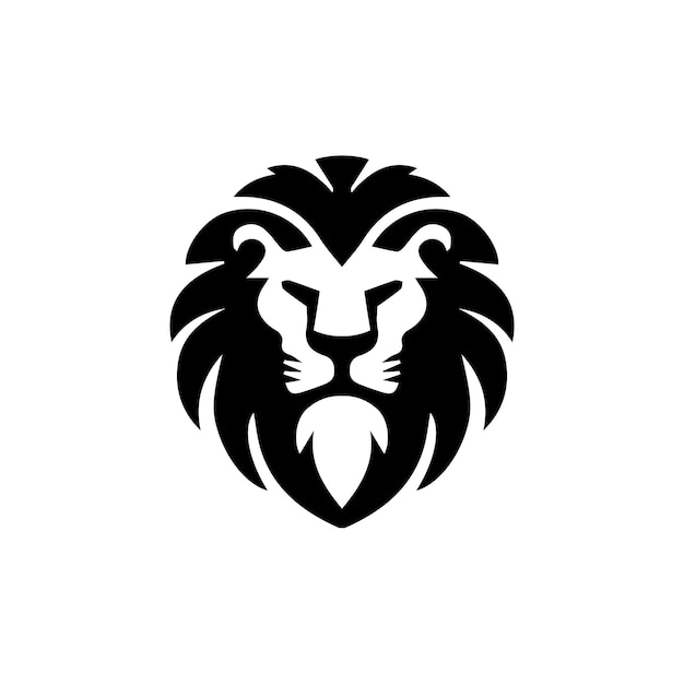 Vecteur conception du logo avec la forme d'une tête de lion