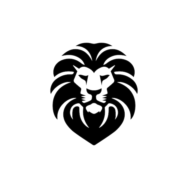 Vecteur conception du logo avec la forme d'une tête de lion