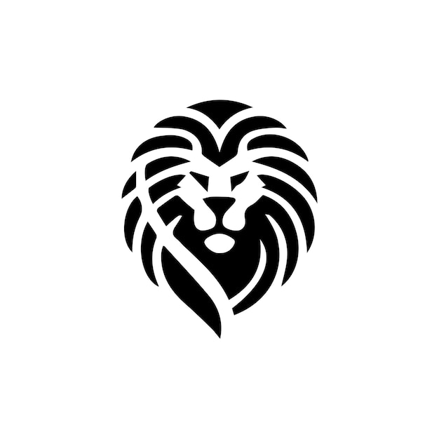 Vecteur conception du logo avec la forme d'une tête de lion