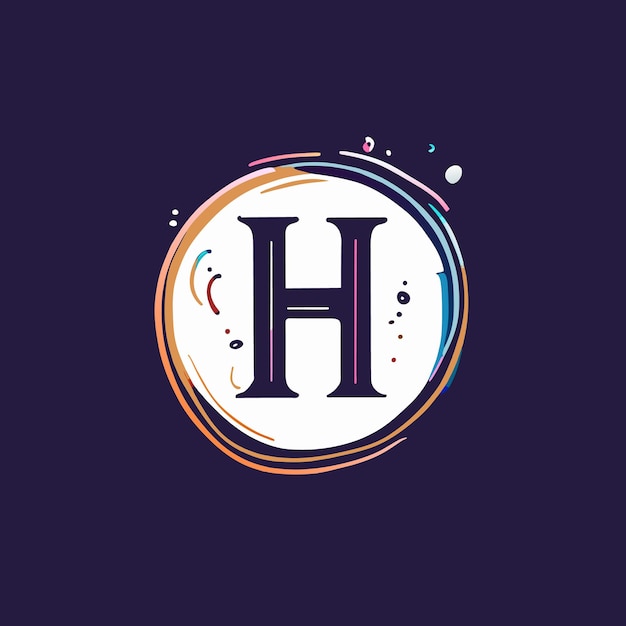 Vecteur conception du logo h et conception du logo anglais lettre h