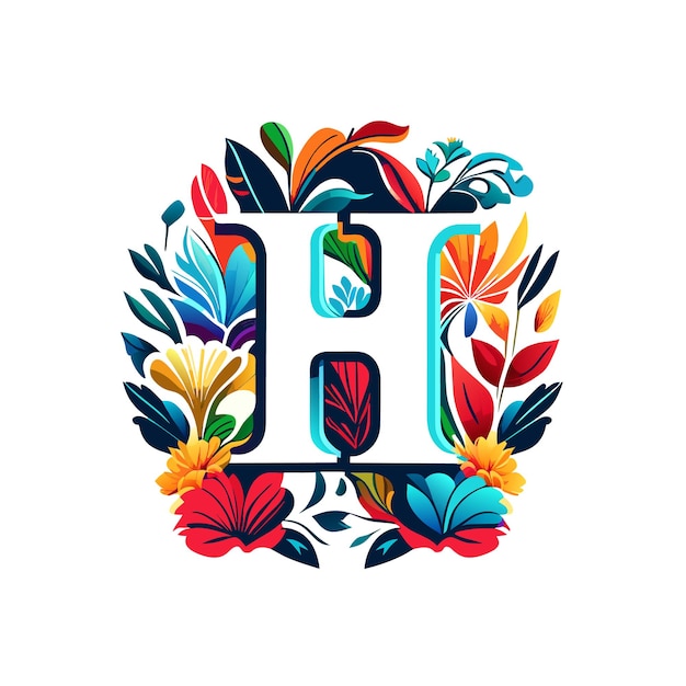 Conception du logo H et conception du logo anglais lettre H