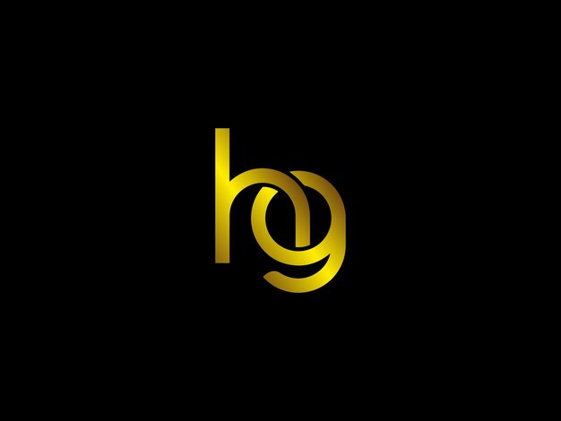 Vecteur conception du logo de hg