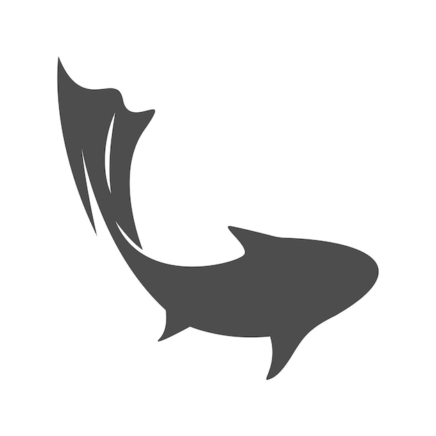 Conception du logo de l'icône du poisson