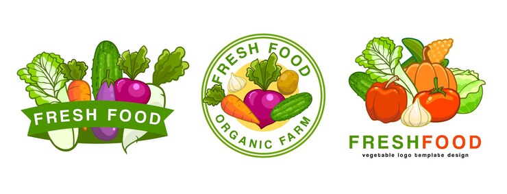 Vecteur conception du logo des légumes