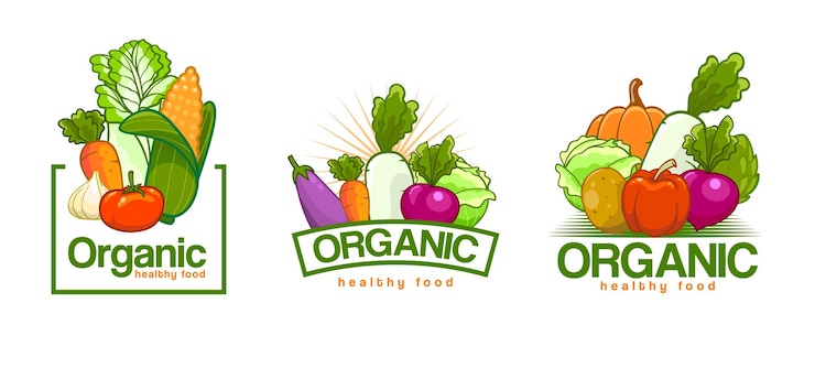 Vecteur conception du logo des légumes