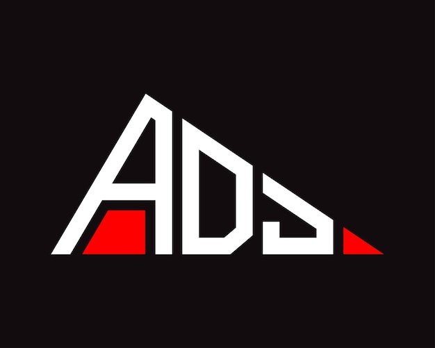 Vecteur conception du logo de la lettre adj en forme de triangle