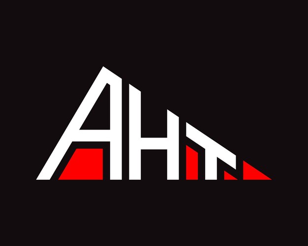 Conception du logo de la lettre AHT en forme de triangle