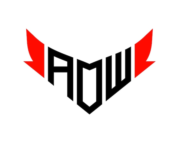 Vecteur conception du logo de la lettre aow