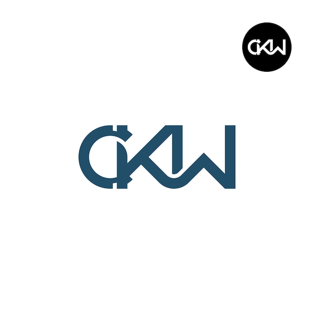 Vecteur conception du logo de la lettre ckw monogramme