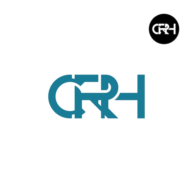 Conception Du Logo De La Lettre Crh Monogramme