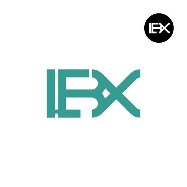 Vecteur conception du logo de la lettre lbx monogramme