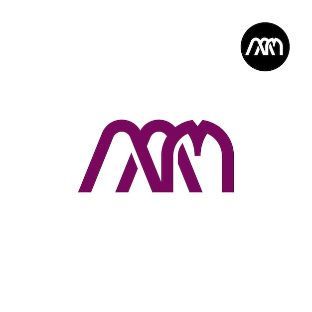 Vecteur conception du logo de la lettre monogramme aam