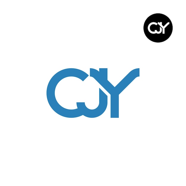 Conception du logo de la lettre monogramme CJY