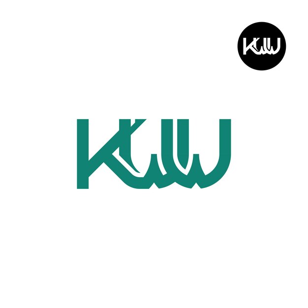Vecteur conception du logo de la lettre monogramme kww