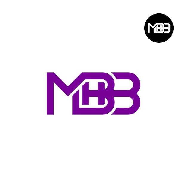 Vecteur conception du logo de la lettre monogramme mbb