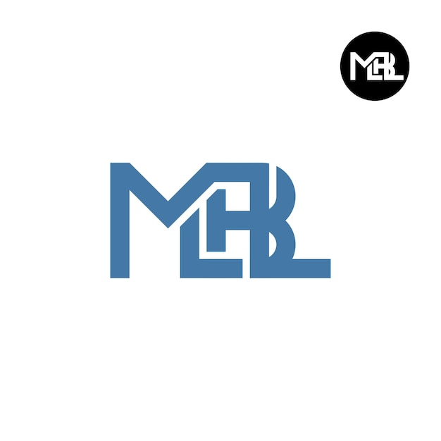 Vecteur conception du logo de la lettre monogramme mbl