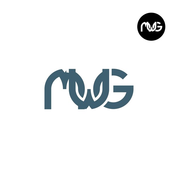 Vecteur conception du logo de la lettre monogramme mwg