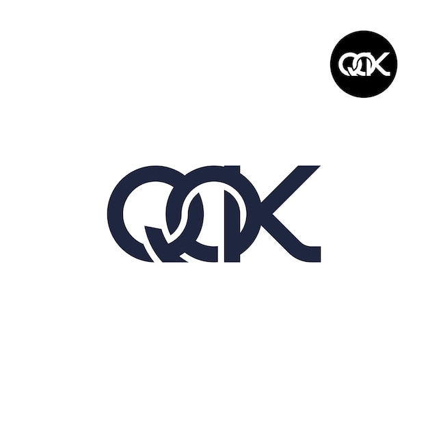 Vecteur conception du logo de la lettre monogramme qok