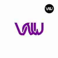 Vecteur conception du logo de la lettre monogramme vnw
